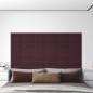 vidaXL Paneles de pared 12 uds tela morado 30x15 cm 0,54 m²