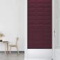 vidaXL Paneles de pared 12 uds tela morado 30x15 cm 0,54 m²