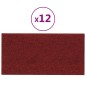 vidaXL Paneles de pared 12 uds tela rojo tinto 30x15 cm 0,54 m² vidaXL Paneles de pared 12 uds tela rojo tinto 30x15 cm 0,54 m²