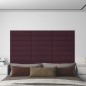 vidaXL Paneles de pared 12 uds tela morado 60x15 cm 1,08 m² vidaXL Paneles de pared 12 uds tela morado 60x15 cm 1,08 m²