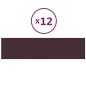 vidaXL Paneles de pared 12 uds tela morado 60x15 cm 1,08 m² vidaXL Paneles de pared 12 uds tela morado 60x15 cm 1,08 m²