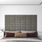 vidaXL Paneles de pared 12 uds terciopelo gris claro 30x15 cm 0,54 m² vidaXL Paneles de pared 12 uds terciopelo gris claro 30x15 cm 0,54 m²
