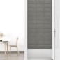 vidaXL Paneles de pared 12 uds terciopelo gris claro 30x15 cm 0,54 m² vidaXL Paneles de pared 12 uds terciopelo gris claro 30x15 cm 0,54 m²
