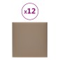 vidaXL Paneles pared 12 uds cuero sintético capuchino 30x30 cm 1,08 m² vidaXL Paneles pared 12 uds cuero sintético capuchino 30x30 cm 1,08 m²