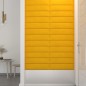 vidaXL Paneles de pared 12 uds terciopelo amarillo 60x15 cm 1,08 m² vidaXL Paneles de pared 12 uds terciopelo amarillo 60x15 cm 1,08 m²