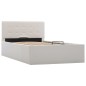 vidaXL Cama canapé hidráulica cuero sintético blanco 90x200 cm vidaXL Cama canapé hidráulica cuero sintético blanco 90x200 cm
