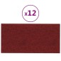 vidaXL Paneles de pared 12 uds tela rojo tinto 60x30 cm 2,16 m² vidaXL Paneles de pared 12 uds tela rojo tinto 60x30 cm 2,16 m²