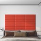 vidaXL Paneles de pared 12 uds cuero sintético rojo 60x15 cm 1,08 m² vidaXL Paneles de pared 12 uds cuero sintético rojo 60x15 cm 1,08 m²