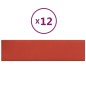 vidaXL Paneles de pared 12 uds cuero sintético rojo 60x15 cm 1,08 m² vidaXL Paneles de pared 12 uds cuero sintético rojo 60x15 cm 1,08 m²