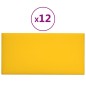 vidaXL Paneles de pared 12 uds terciopelo amarillo 60x30 cm 2,16 m² vidaXL Paneles de pared 12 uds terciopelo amarillo 60x30 cm 2,16 m²