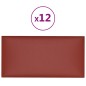 vidaXL Paneles de pared 12 uds cuero PE rojo tinto 60x30 cm 2,16 m² vidaXL Paneles de pared 12 uds cuero PE rojo tinto 60x30 cm 2,16 m²