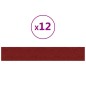 vidaXL Paneles de pared 12 uds tela rojo tinto 90x15 cm 1,62 m² vidaXL Paneles de pared 12 uds tela rojo tinto 90x15 cm 1,62 m²