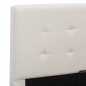 vidaXL Cama canapé hidráulica cuero sintético blanco 90x200 cm vidaXL Cama canapé hidráulica cuero sintético blanco 90x200 cm