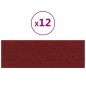vidaXL Paneles de pared 12 uds tela rojo tinto 90x30 cm 3,24 m² vidaXL Paneles de pared 12 uds tela rojo tinto 90x30 cm 3,24 m²