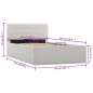 vidaXL Cama canapé hidráulica cuero sintético blanco 90x200 cm vidaXL Cama canapé hidráulica cuero sintético blanco 90x200 cm