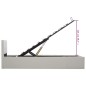 vidaXL Cama canapé hidráulica cuero sintético blanco 90x200 cm vidaXL Cama canapé hidráulica cuero sintético blanco 90x200 cm