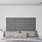vidaXL Paneles de pared 12 uds cuero sintético gris 60x15 cm 1,08 m² vidaXL Paneles de pared 12 uds cuero sintético gris 60x15 cm 1,08 m²