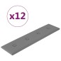 vidaXL Paneles de pared 12 uds cuero sintético gris 60x15 cm 1,08 m² vidaXL Paneles de pared 12 uds cuero sintético gris 60x15 cm 1,08 m²