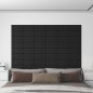 vidaXL Paneles de pared 12 uds cuero sintético negro 30x15 cm 0,54 m²