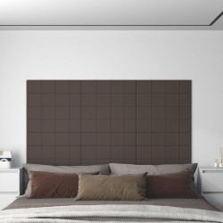 vidaXL Paneles de pared 12 uds tela gris taupe 60x15 cm 1,08 m²