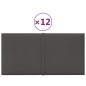 vidaXL Paneles de pared 12 uds tela gris oscuro 30x15 cm 0,54 m² vidaXL Paneles de pared 12 uds tela gris oscuro 30x15 cm 0,54 m²