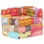 vidaXL Puf modular de tela patchwork vidaXL Puf modular de tela patchwork
