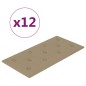 vidaXL Paneles de pared 12 uds cuero PE capuchino 60x30 cm 2,16 m² vidaXL Paneles de pared 12 uds cuero PE capuchino 60x30 cm 2,16 m²
