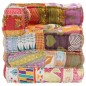vidaXL Puf modular de tela patchwork vidaXL Puf modular de tela patchwork