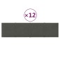 vidaXL Paneles de pared 12 uds terciopelo gris oscuro 60x15 cm 1,08 m² vidaXL Paneles de pared 12 uds terciopelo gris oscuro 60x15 cm 1,08 m²