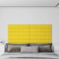 vidaXL Paneles de pared 12 uds tela amarillo claro 90x15 cm 1,62 m² vidaXL Paneles de pared 12 uds tela amarillo claro 90x15 cm 1,62 m²