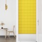 vidaXL Paneles de pared 12 uds tela amarillo claro 90x15 cm 1,62 m² vidaXL Paneles de pared 12 uds tela amarillo claro 90x15 cm 1,62 m²
