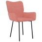 vidaXL Sillas de comedor 2 unidades terciopelo rosa vidaXL Sillas de comedor 2 unidades terciopelo rosa