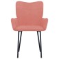 vidaXL Sillas de comedor 2 unidades terciopelo rosa vidaXL Sillas de comedor 2 unidades terciopelo rosa