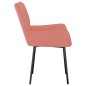 vidaXL Sillas de comedor 2 unidades terciopelo rosa vidaXL Sillas de comedor 2 unidades terciopelo rosa