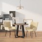 vidaXL Sillas de comedor 2 unidades terciopelo crema