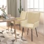 vidaXL Sillas de comedor 2 unidades terciopelo crema
