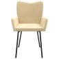 vidaXL Sillas de comedor 2 unidades terciopelo crema