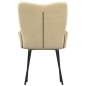 vidaXL Sillas de comedor 2 unidades terciopelo crema