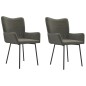 vidaXL Sillas de comedor 2 unidades terciopelo gris oscuro vidaXL Sillas de comedor 2 unidades terciopelo gris oscuro