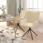 vidaXL Sillas de comedor giratorias 2 uds terciopelo crema vidaXL Sillas de comedor giratorias 2 uds terciopelo crema