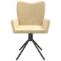 vidaXL Sillas de comedor giratorias 2 uds terciopelo crema vidaXL Sillas de comedor giratorias 2 uds terciopelo crema
