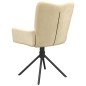 vidaXL Sillas de comedor giratorias 2 uds terciopelo crema vidaXL Sillas de comedor giratorias 2 uds terciopelo crema