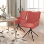 vidaXL Sillas de comedor giratorias 2 unidades terciopelo rosa