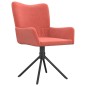 vidaXL Sillas de comedor giratorias 2 unidades terciopelo rosa
