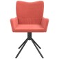 vidaXL Sillas de comedor giratorias 2 unidades terciopelo rosa