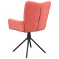 vidaXL Sillas de comedor giratorias 2 unidades terciopelo rosa