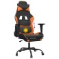 vidaXL Silla gaming masaje y reposapiés cuero sintético negro naranja vidaXL Silla gaming masaje y reposapiés cuero sintético negro naranja