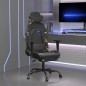 vidaXL Silla gaming masaje reposapiés cuero sintético negro camuflaje vidaXL Silla gaming masaje reposapiés cuero sintético negro camuflaje