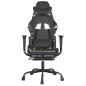 vidaXL Silla gaming masaje reposapiés cuero sintético negro camuflaje vidaXL Silla gaming masaje reposapiés cuero sintético negro camuflaje