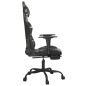 vidaXL Silla gaming masaje reposapiés cuero sintético negro camuflaje vidaXL Silla gaming masaje reposapiés cuero sintético negro camuflaje
